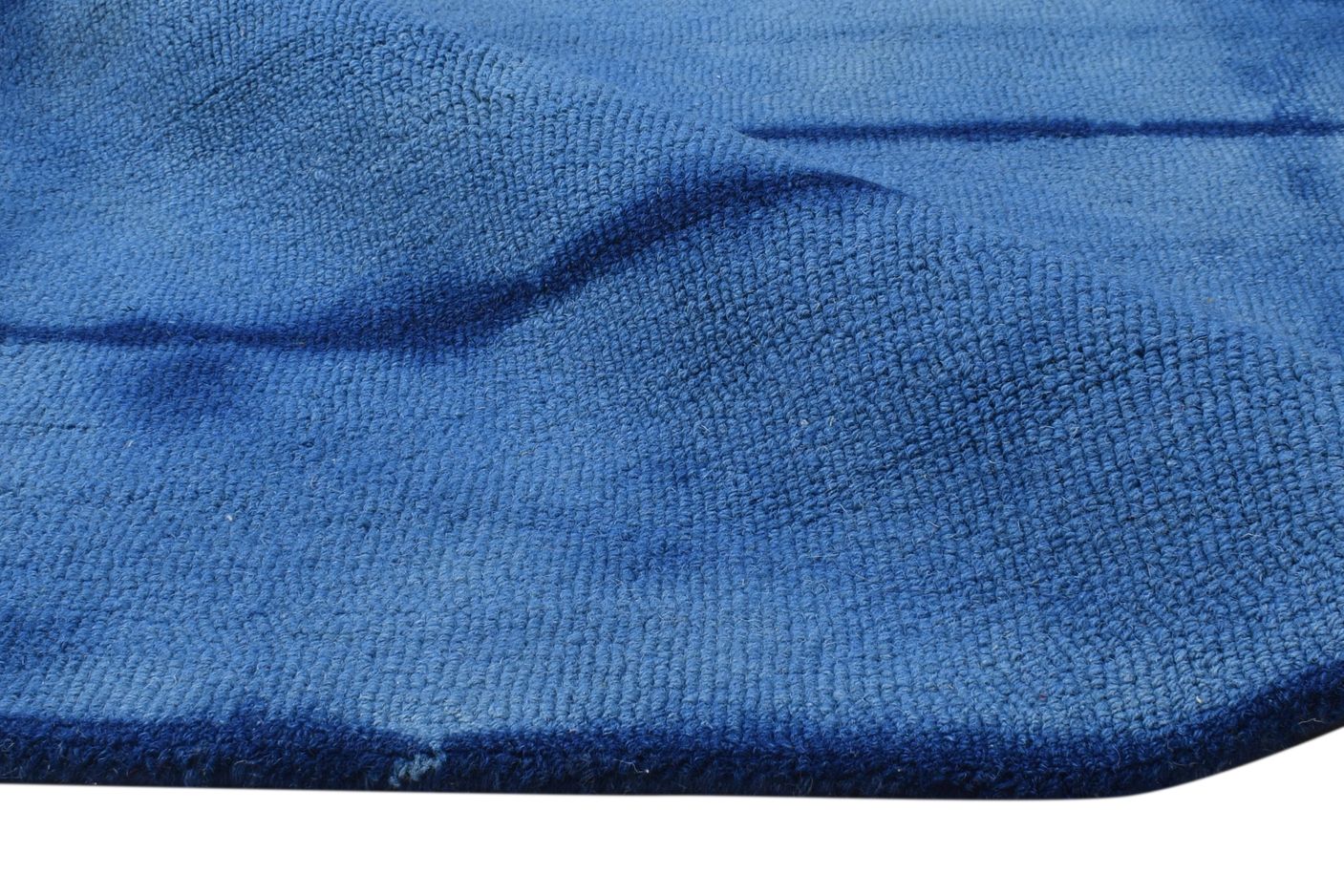 5' X 8' Rug Wool Blue Modern Hand Tufted Shibori Tie Dye Room Size Carpet   7865202704533
