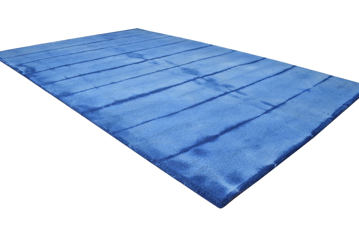 5' X 8' Rug Wool Blue Modern Hand Tufted Shibori Tie Dye Room Size Carpet   7865202704533