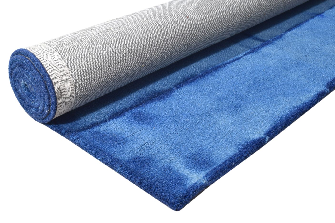 5' X 8' Rug Wool Blue Modern Hand Tufted Shibori Tie Dye Room Size Carpet   7865202704533