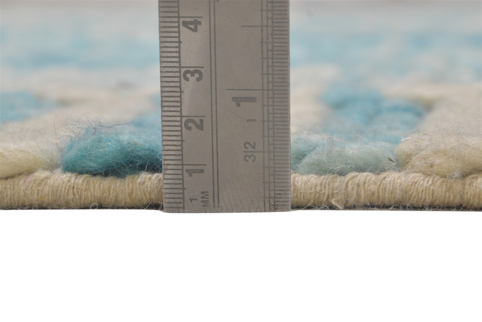 5' X 8' Rug Wool Blue Modern Hand Woven Scandinavian Abstract Room Size Carpet   7865007603861