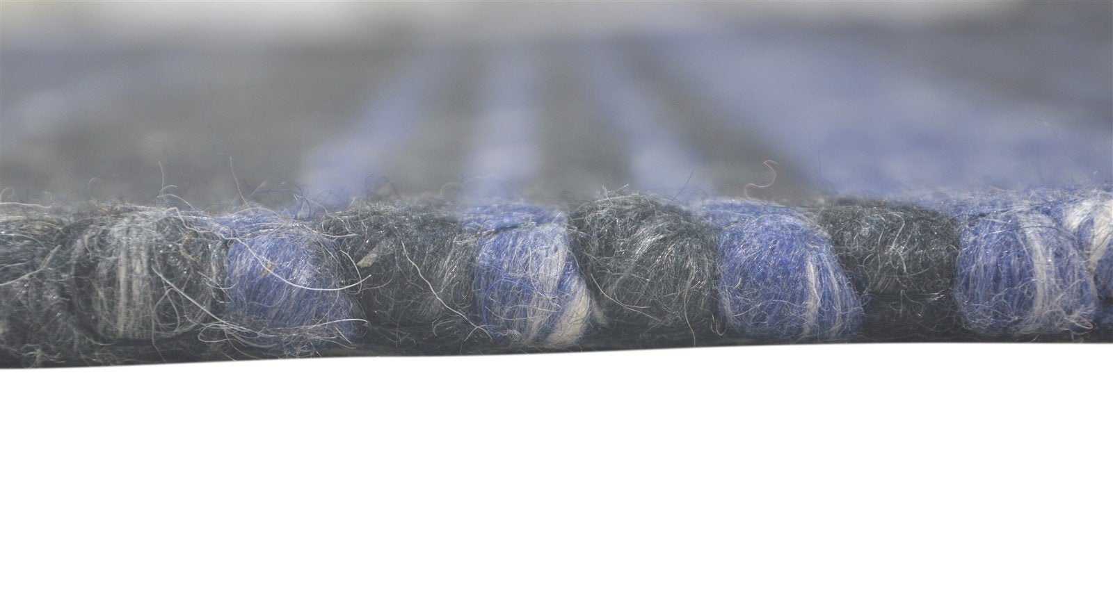 5' X 8' Rug Wool Blue Modern Hand Woven Scandinavian Striped Room Size Carpet   7860680425621