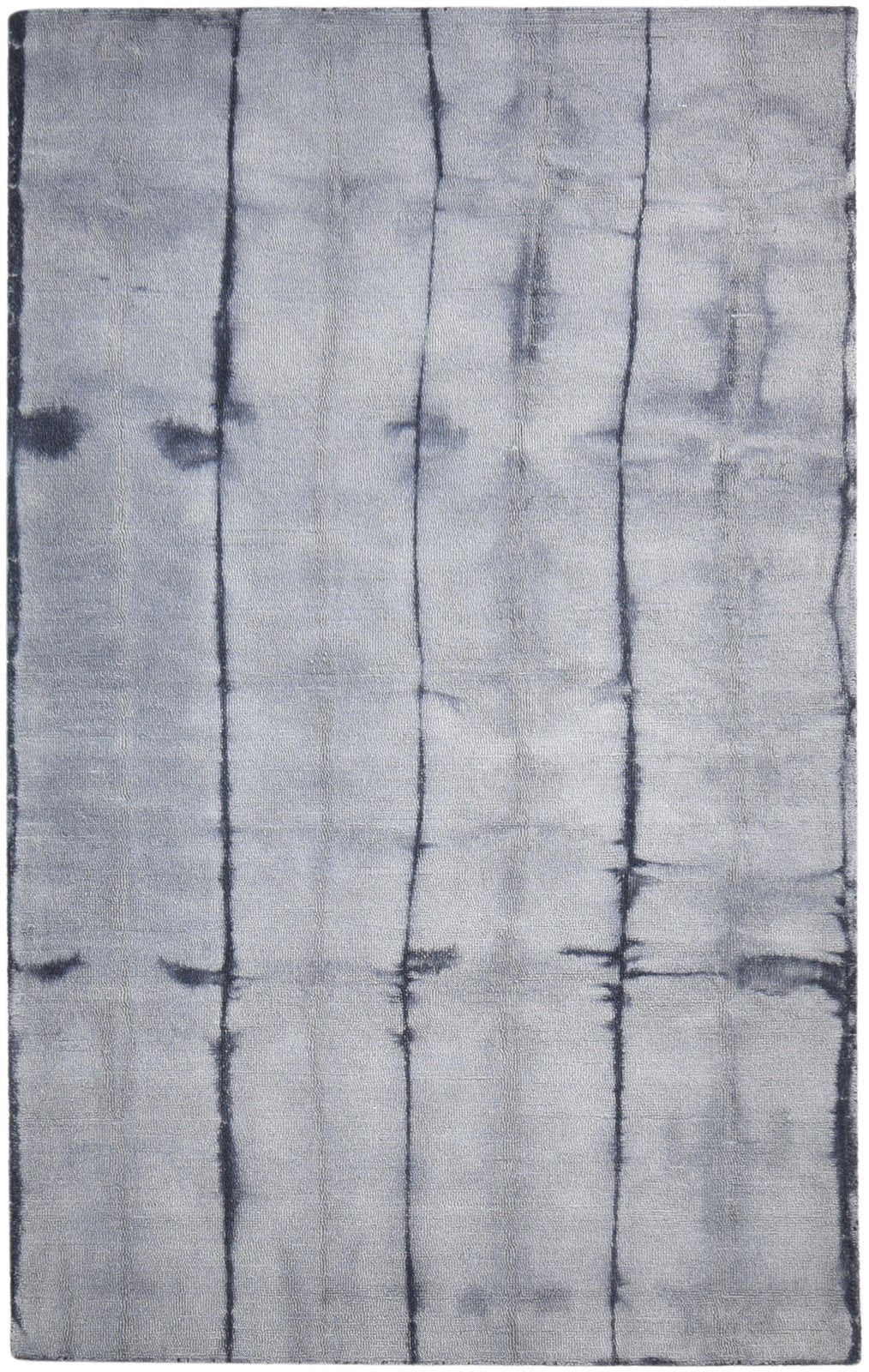 5' X 8' Rug Wool Charcoal Modern Hand Tufted Shibori Tie Dye Room Size Carpet   7865205129365