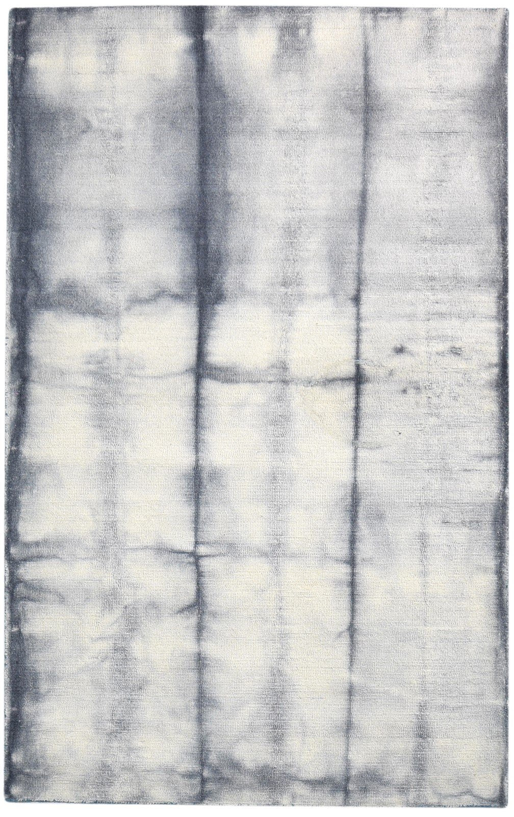 5' X 8' Rug Wool Charcoal Modern Hand Tufted Shibori Tie Dye Room Size Carpet   7865258049685