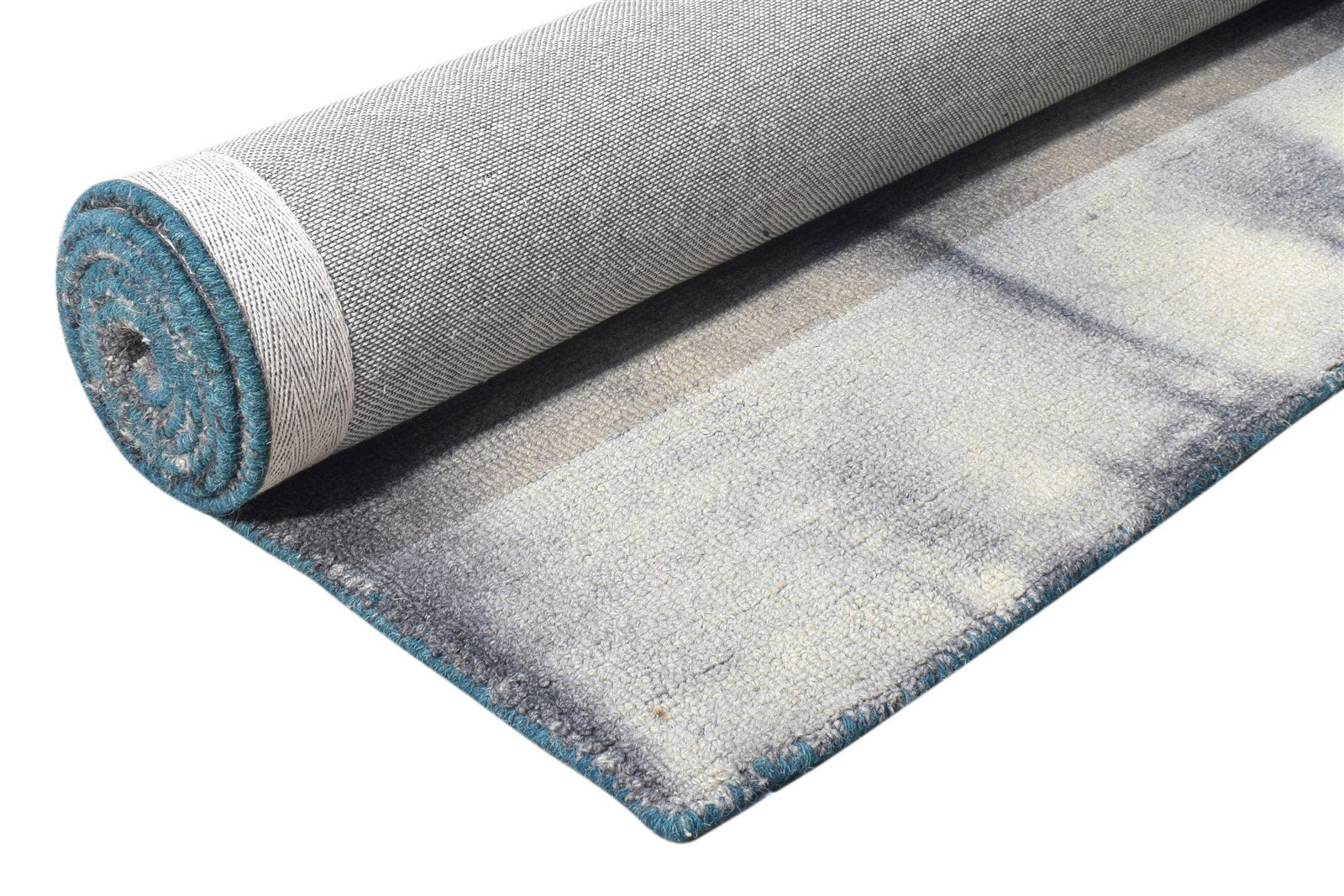 5' X 8' Rug Wool Charcoal Modern Hand Tufted Shibori Tie Dye Room Size Carpet   7865258049685