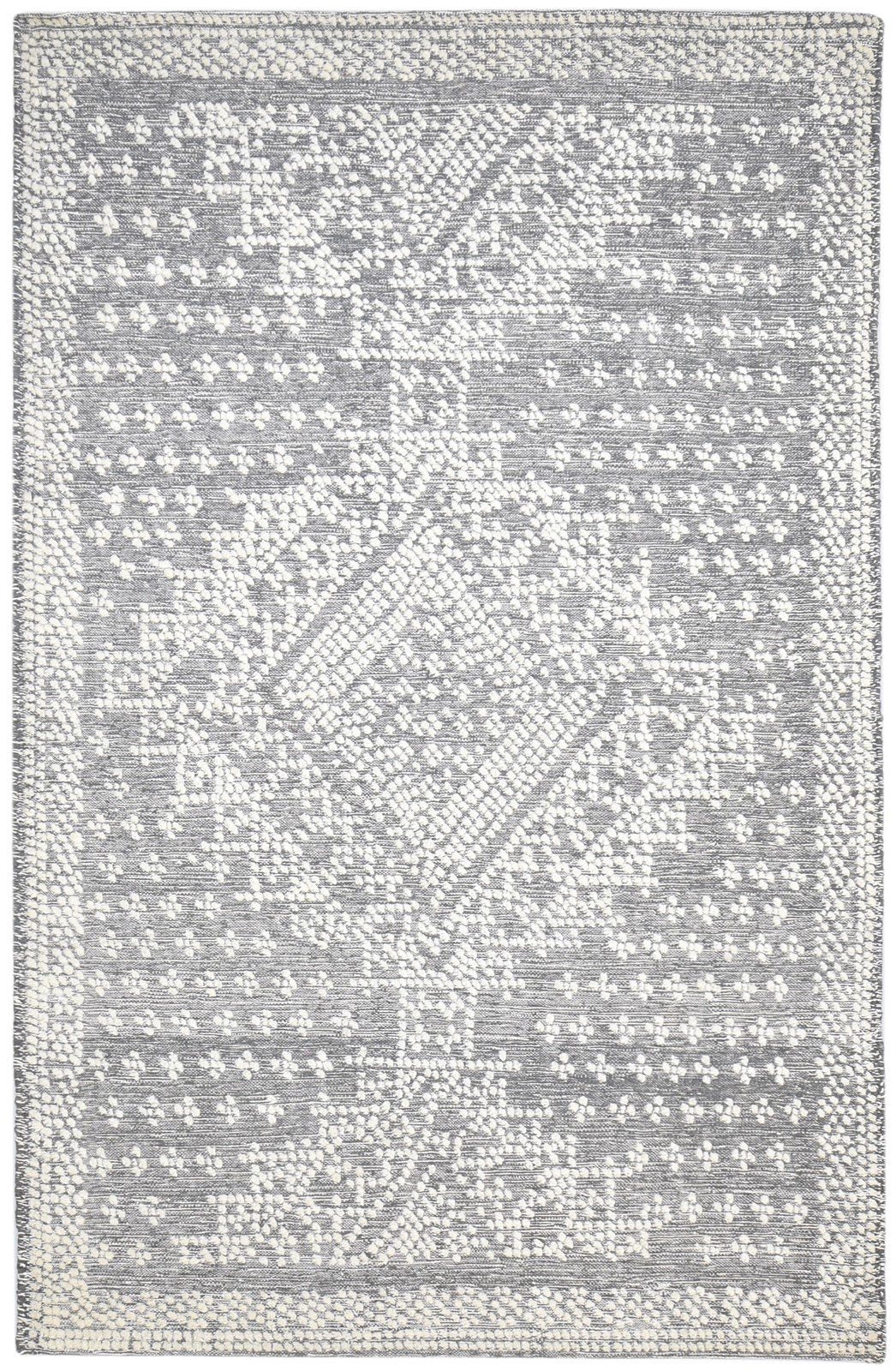 5' X 8' Rug Wool Dark Grey Modern Dhurrie Kazak Oriental Room Size Carpet   7864450384021