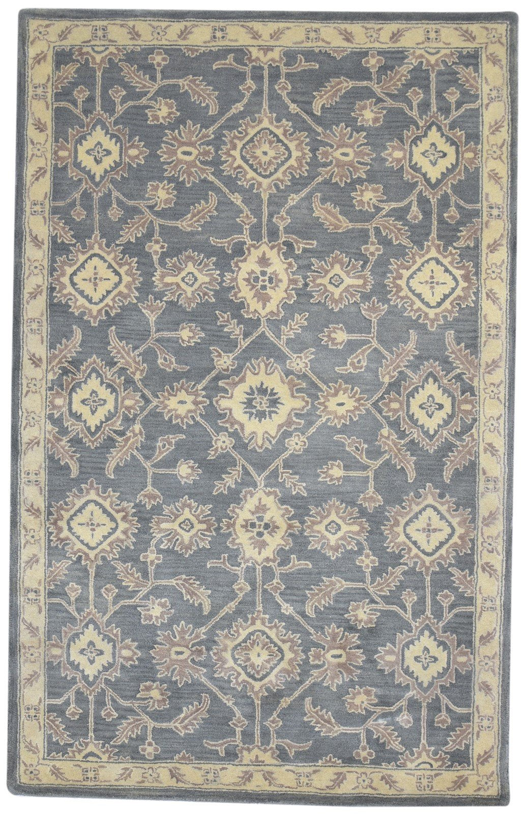 5' X 8' Rug Wool Dark Grey Persian Hand Tufted Oushak Oriental Room Size Carpet   7864283463829
