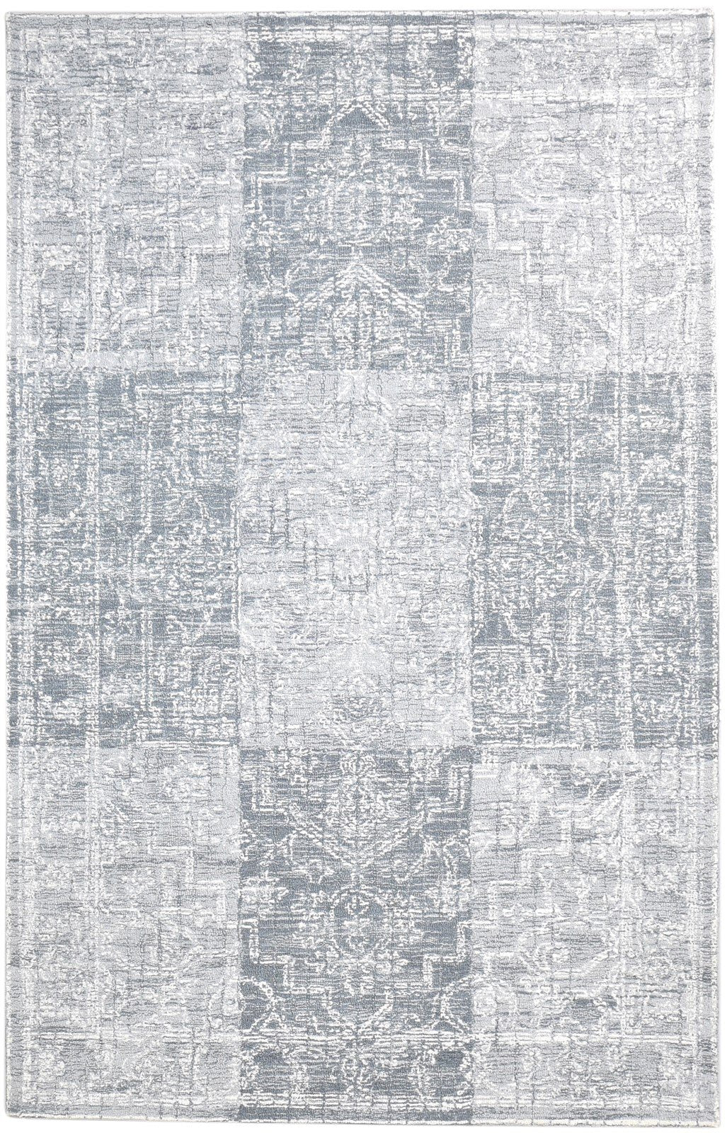 5' X 8' Rug Wool Grey Modern Hand Tufted French Floral Room Size Carpet   7865113116821