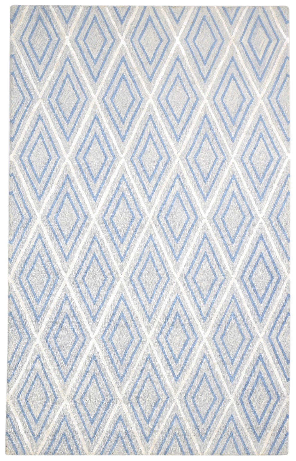 5' X 8' Rug Wool Grey Modern Hand Tufted Moroccan Diamond Room Size Carpet   7864108810389