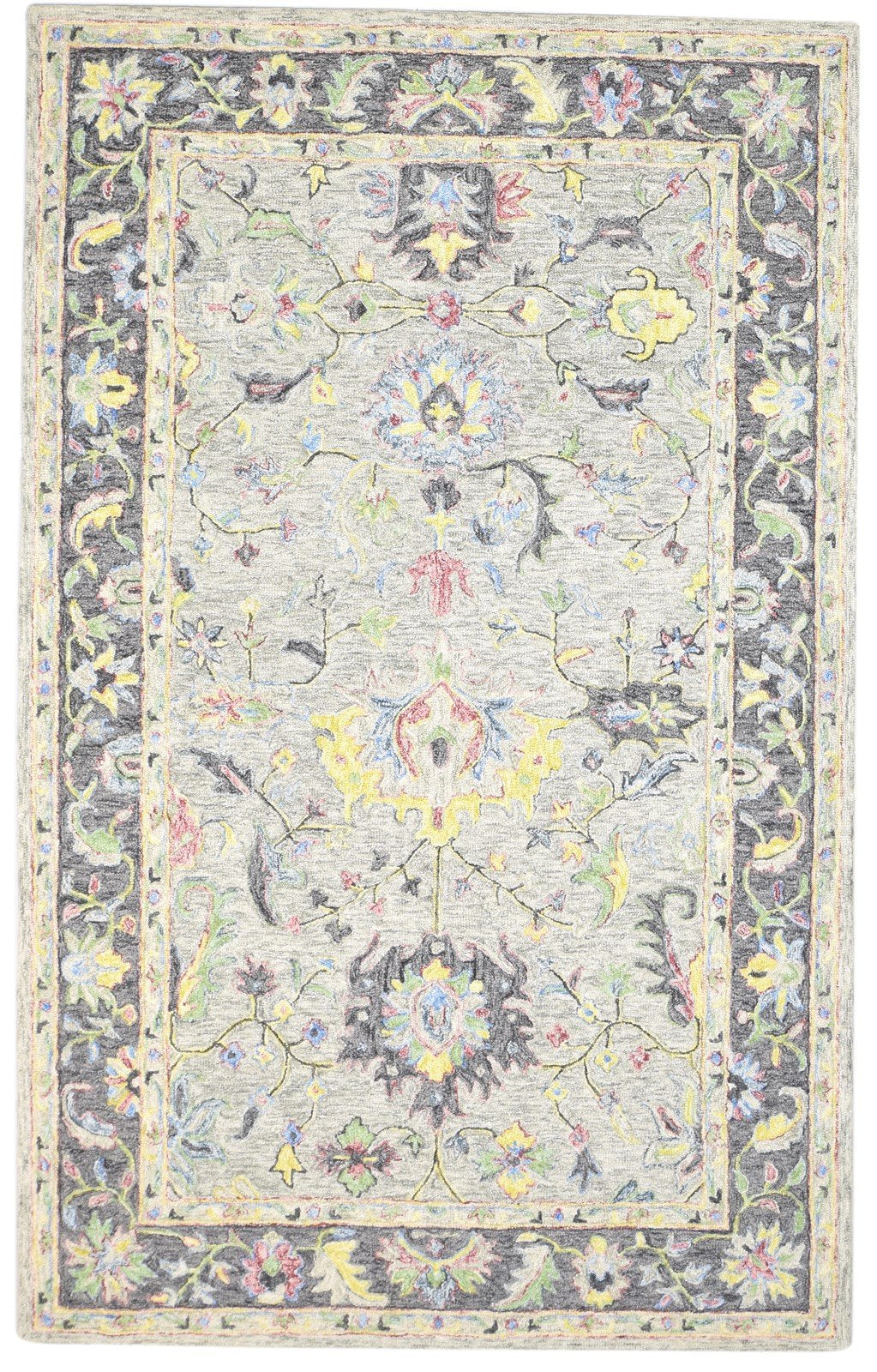 5' X 8' Rug Wool Grey Modern Hand Tufted Oushak Oriental Room Size Carpet   7864093933717