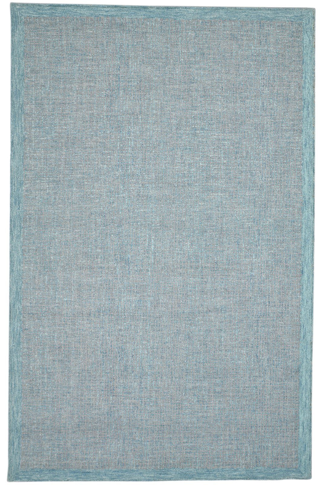5' X 8' Rug Wool Grey Modern Hand Tufted Scandinavian Bordered Room Size Carpet   7864097177749