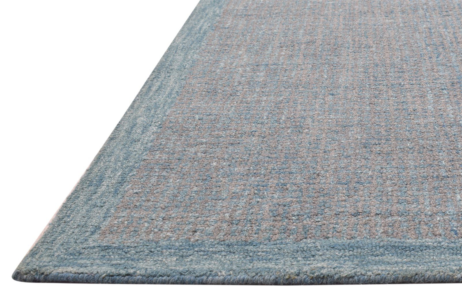 5' X 8' Rug Wool Grey Modern Hand Tufted Scandinavian Bordered Room Size Carpet   7864097177749