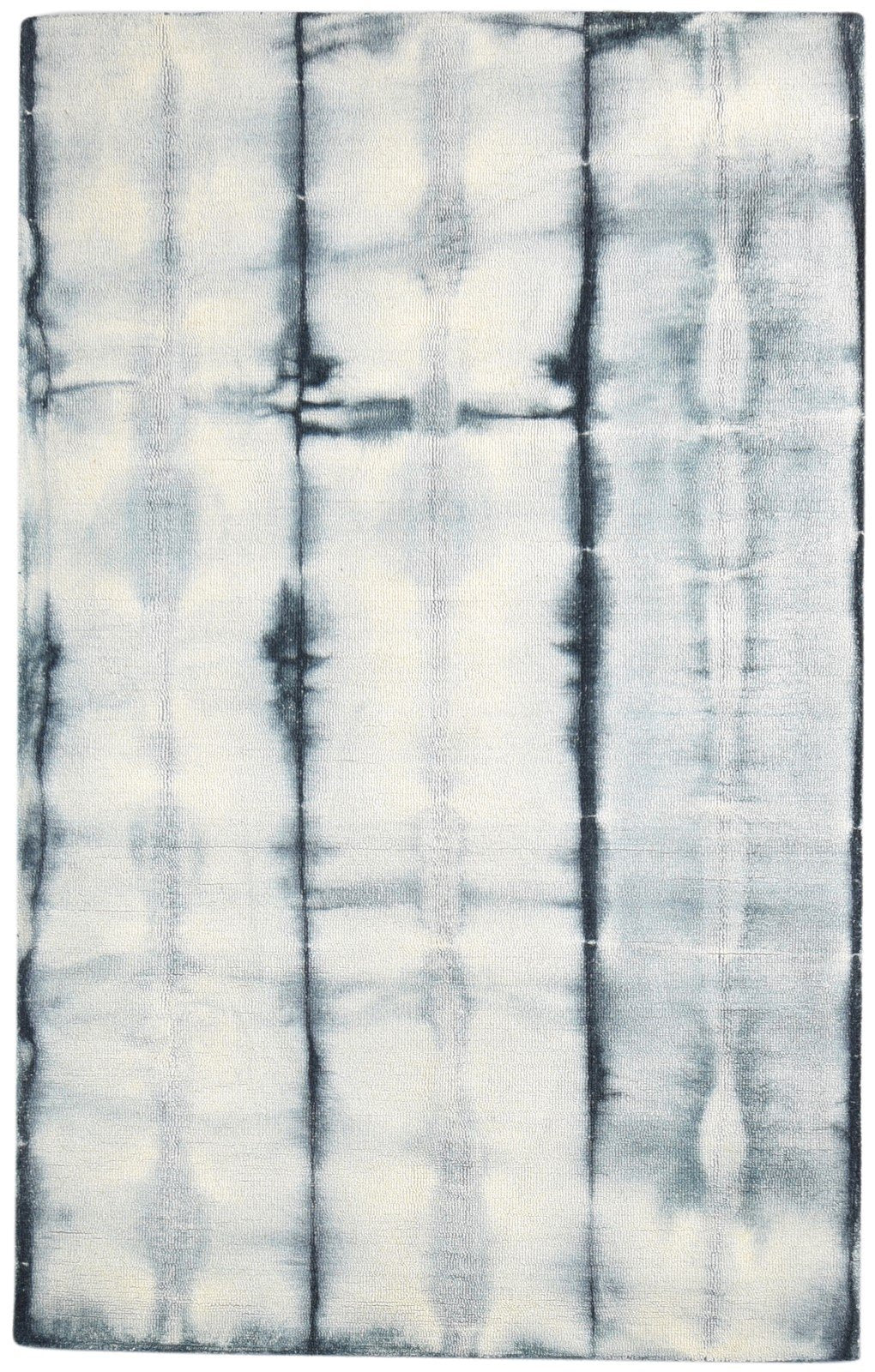 5' X 8' Rug Wool Grey Modern Hand Tufted Shibori Tie Dye Room Size Carpet   7865172361365
