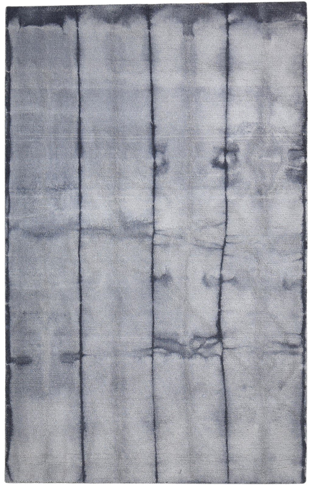 5' X 8' Rug Wool Grey Modern Hand Tufted Shibori Tie Dye Room Size Carpet   7865204048021