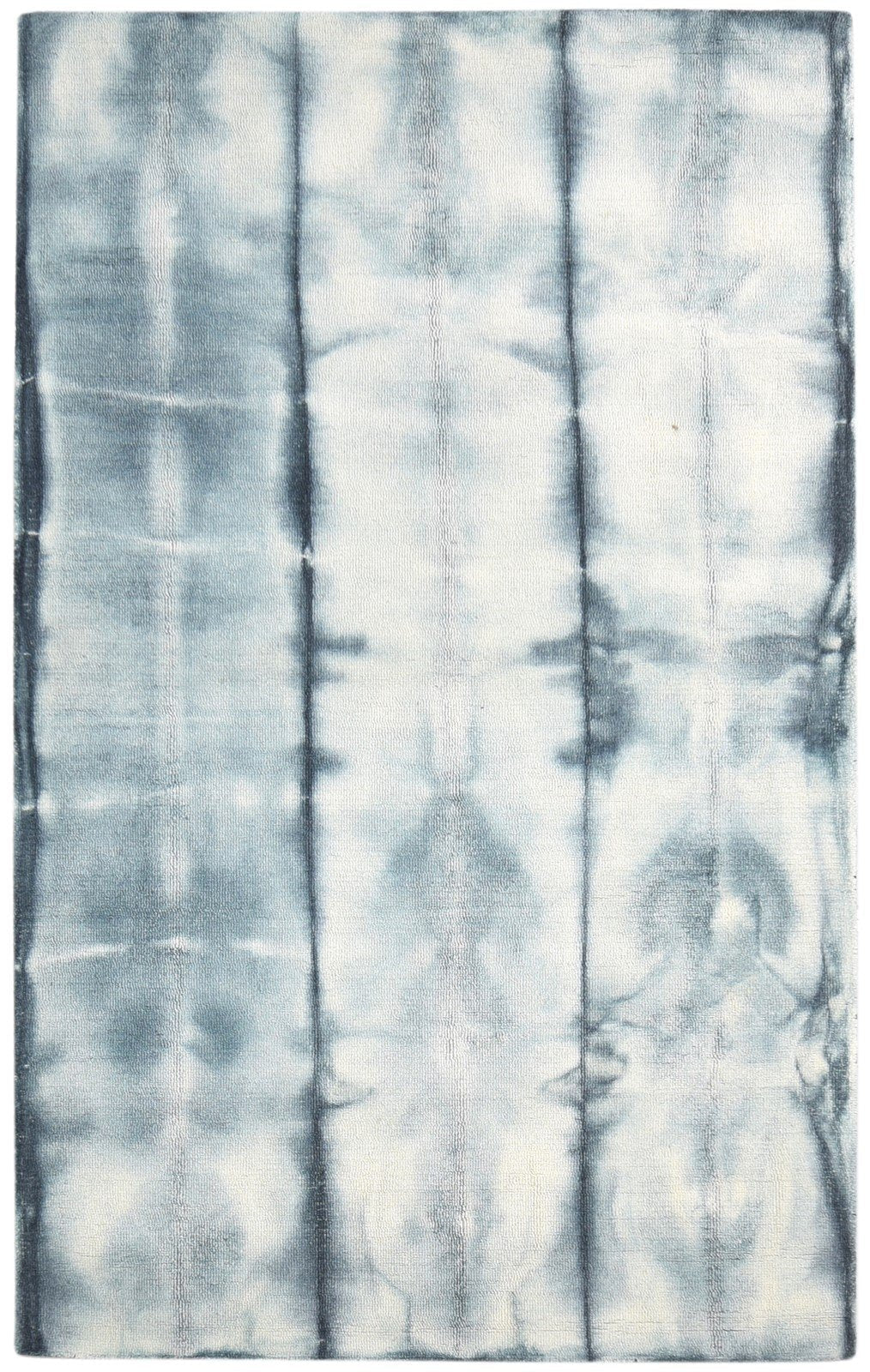 5' X 8' Rug Wool Grey Modern Hand Tufted Shibori Tie Dye Room Size Carpet   7865172066453