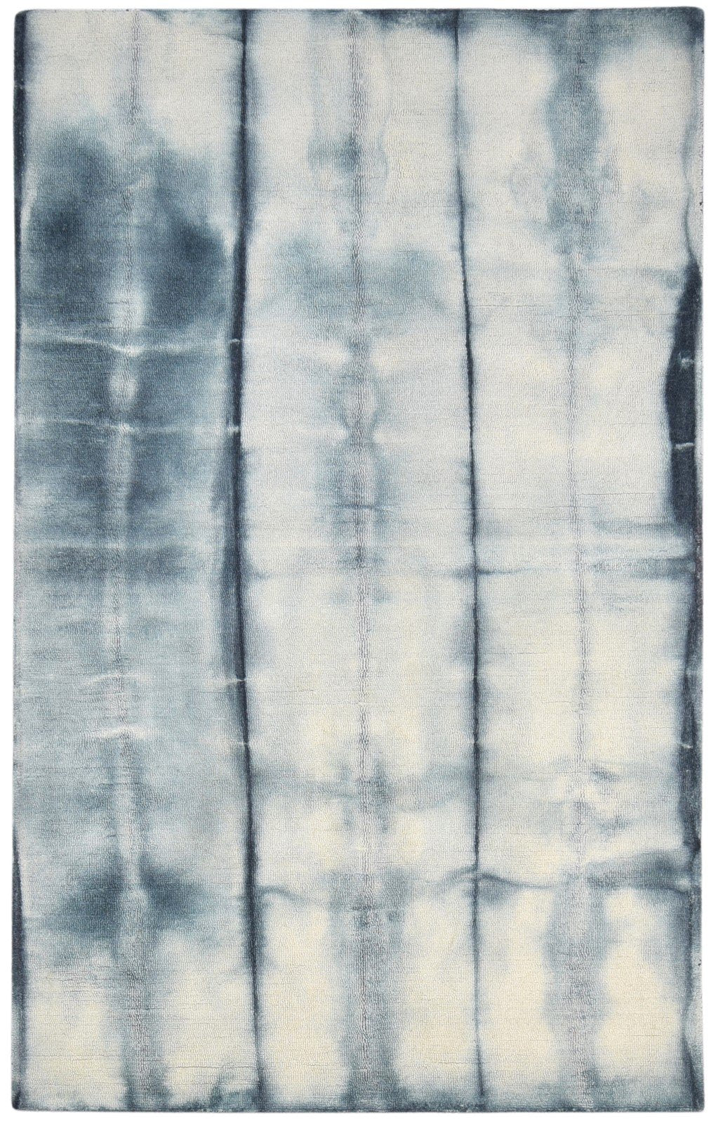5' X 8' Rug Wool Grey Modern Hand Tufted Shibori Tie Dye Room Size Carpet   7865173639317