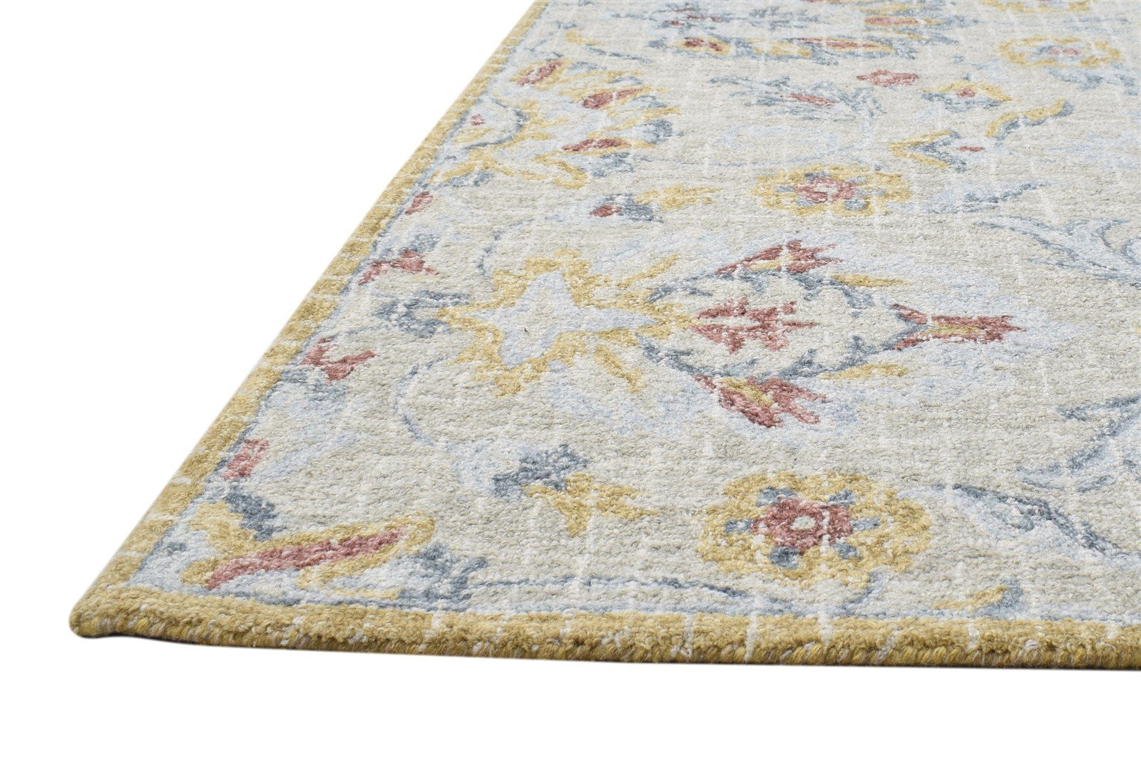 5' X 8' Rug Wool Grey Persian Hand Tufted Oushak Floral Room Size Carpet   7864093278357