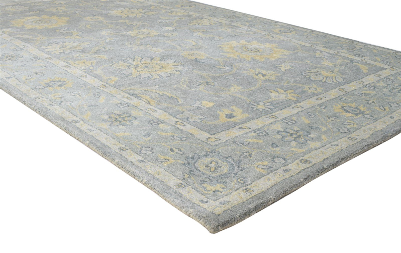 5' X 8' Rug Wool Grey Persian Hand Tufted Oushak Oriental Room Size Carpet   7860686651541