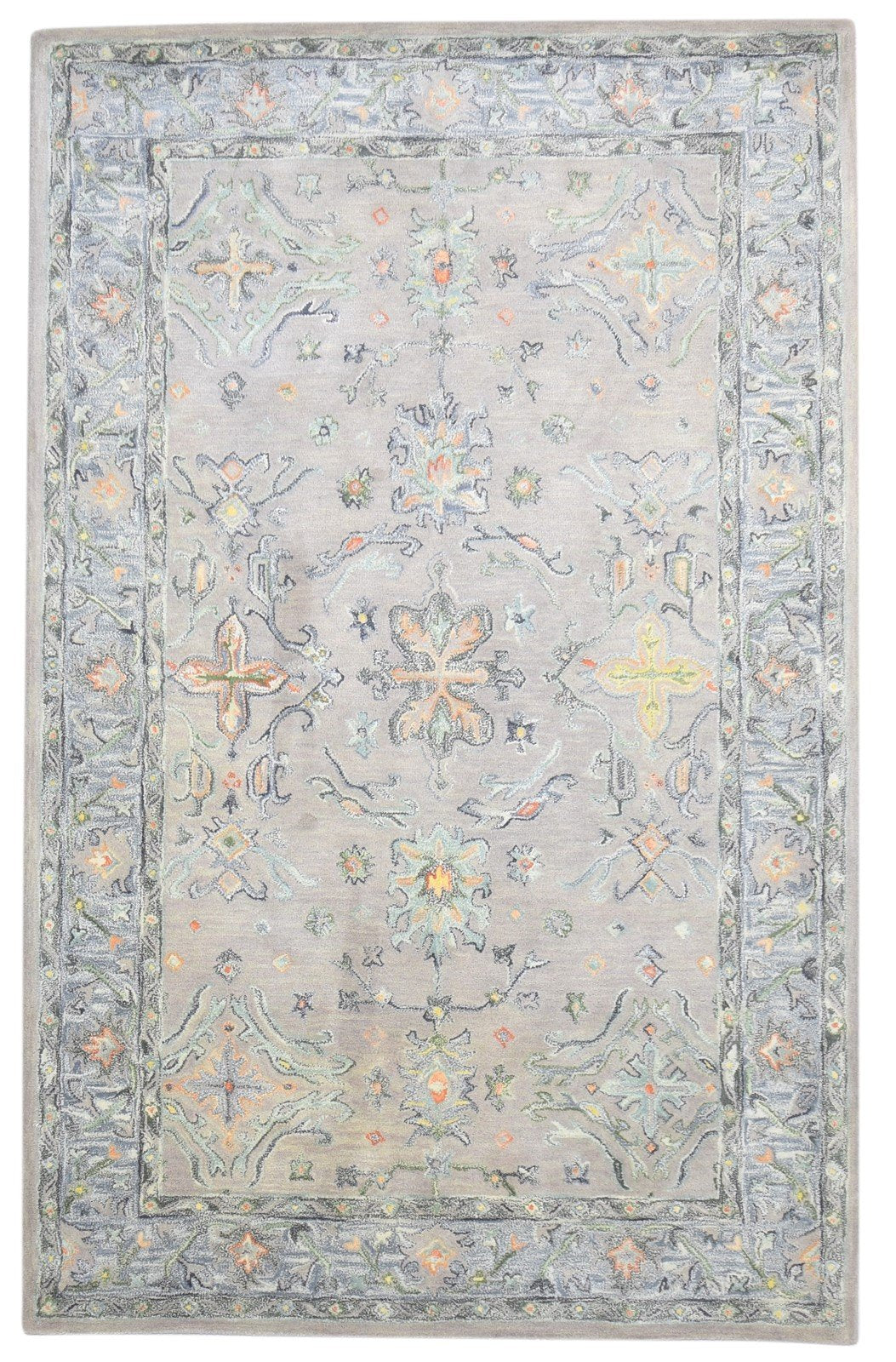 5' X 8' Rug Wool Grey Persien Hand Tufted Oushak Oriental Room Size Carpet   7864329732245