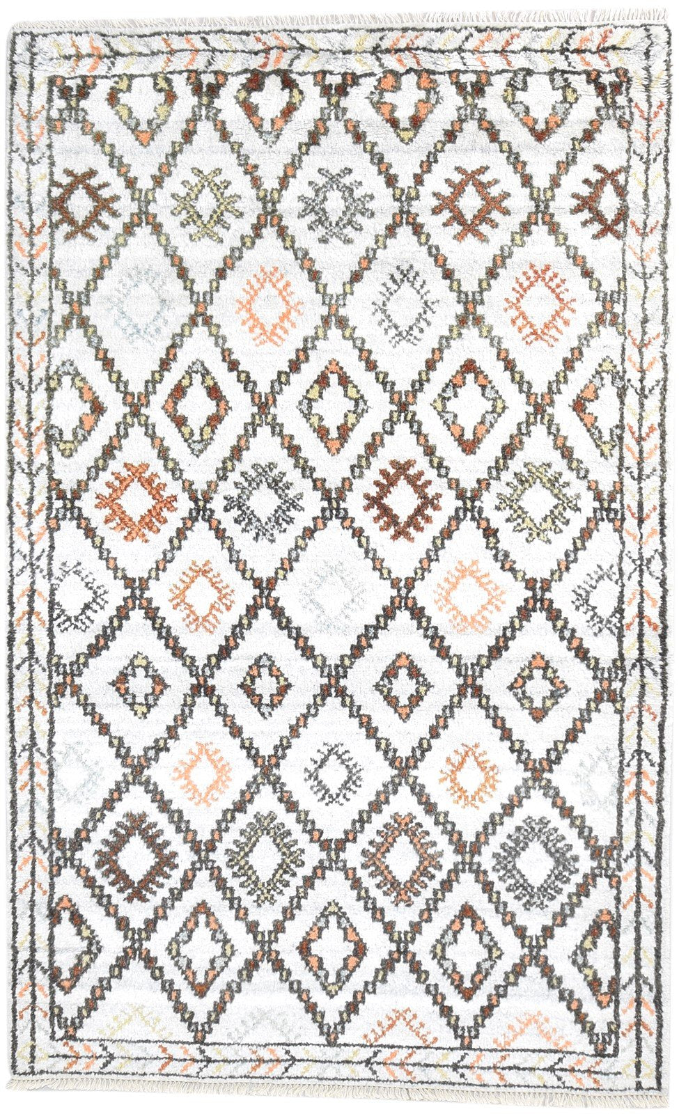5' X 8' Rug Wool Grey Southwestern Hand Knotted American Tribal Room Size Carpet   7865011372181