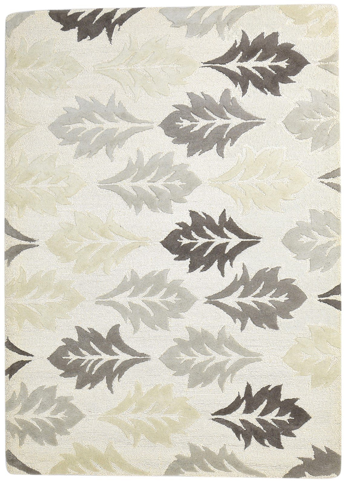 5' X 8' Rug Wool Off-White Modern Hand Tufted French Floral Room Size Carpet   7865054822549