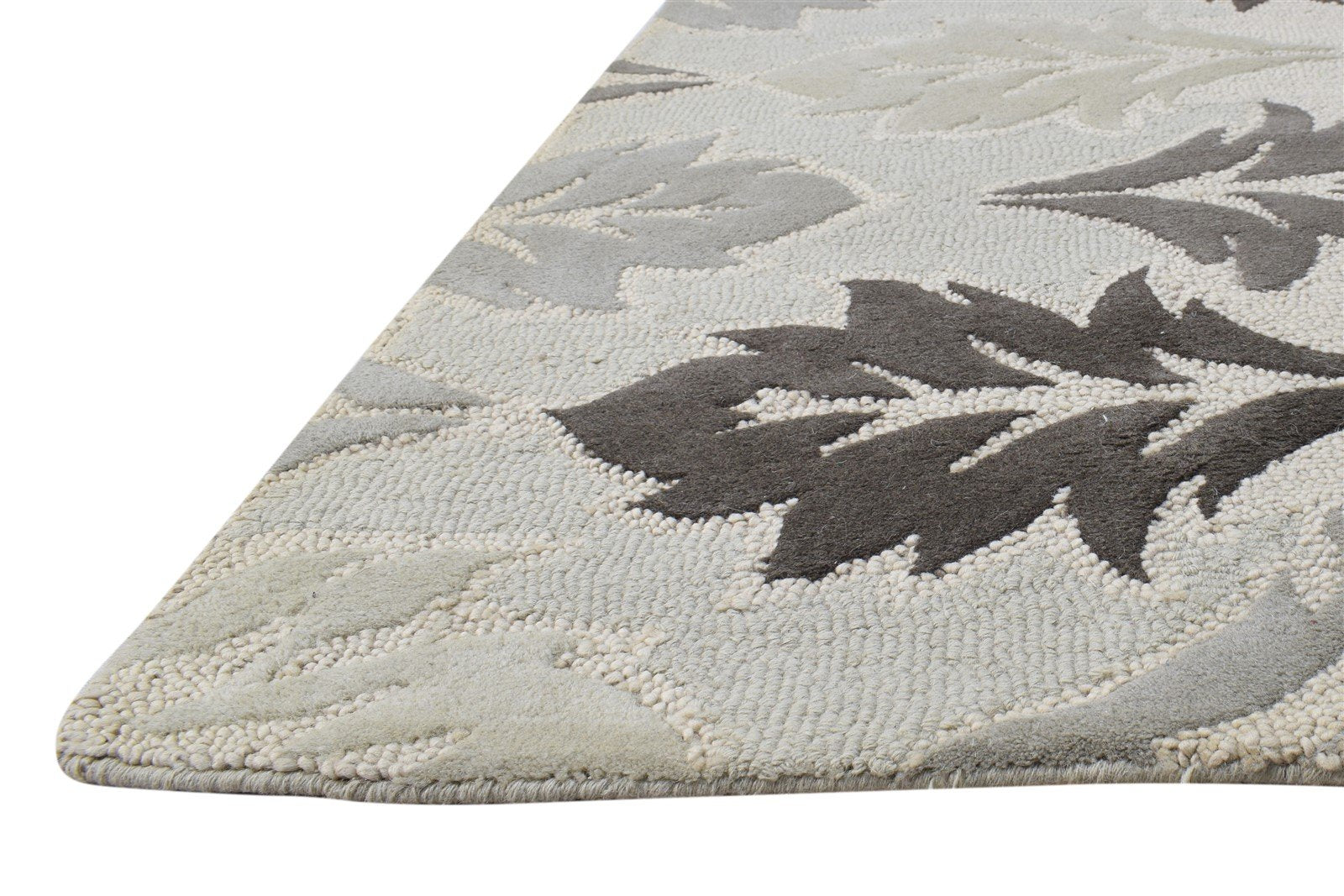 5' X 8' Rug Wool Off-White Modern Hand Tufted French Floral Room Size Carpet   7865054822549