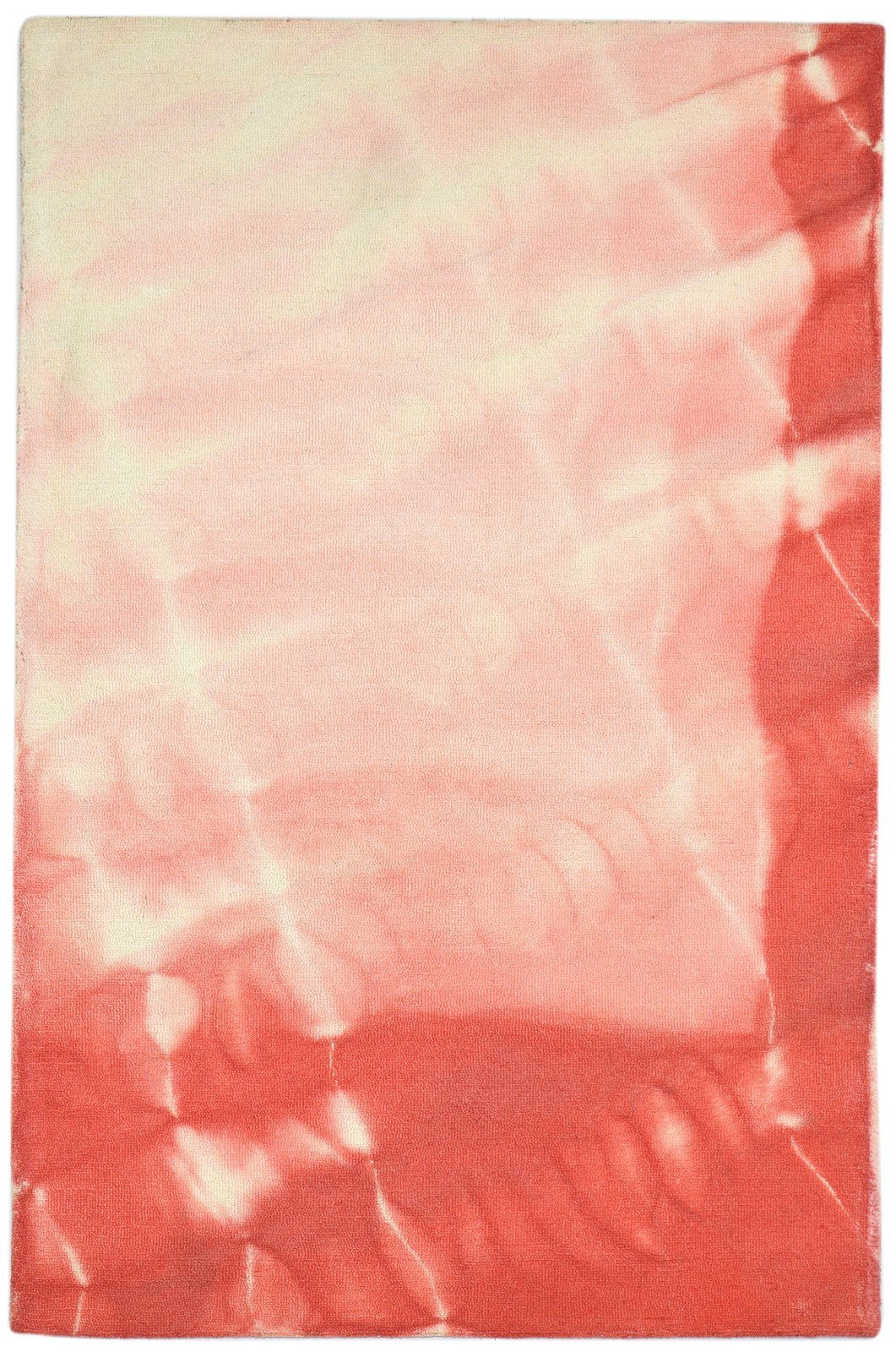 5' X 8' Rug Wool Red Modern Hand Tufted Shibori Tie Dye Room Size Carpet   7864254824597