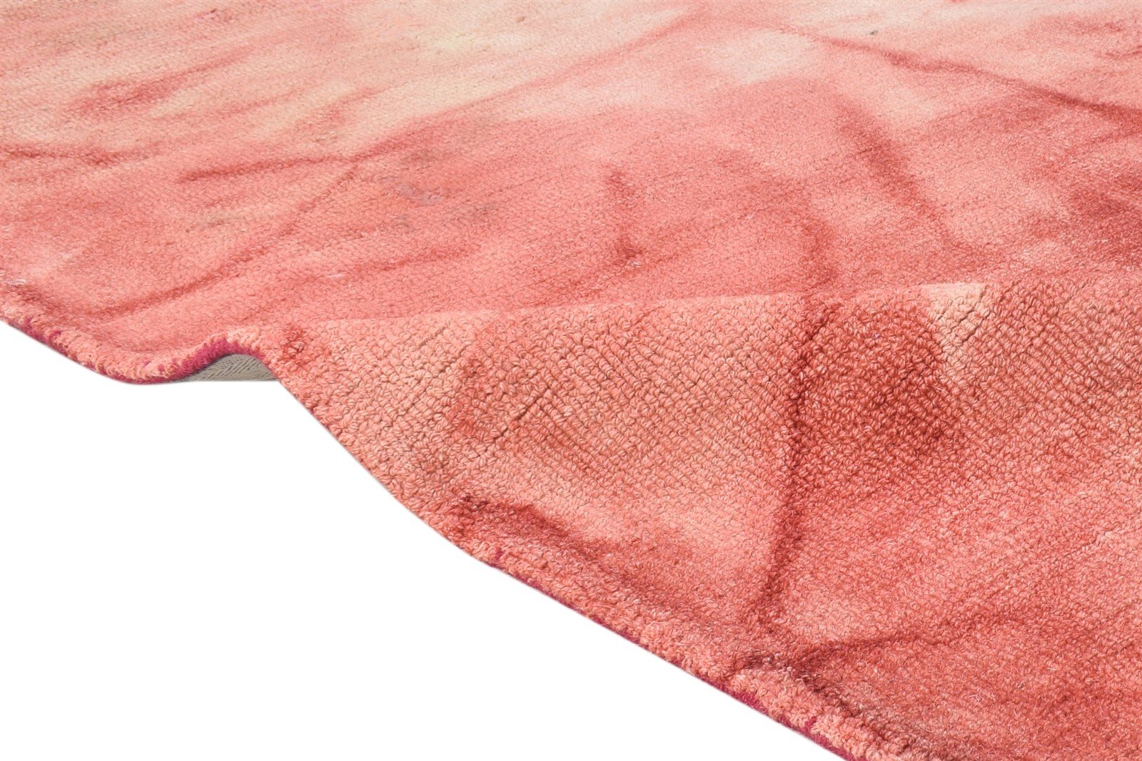 5' X 8' Rug Wool Red Modern Hand Tufted Shibori Tie Dye Room Size Carpet   7865171771541