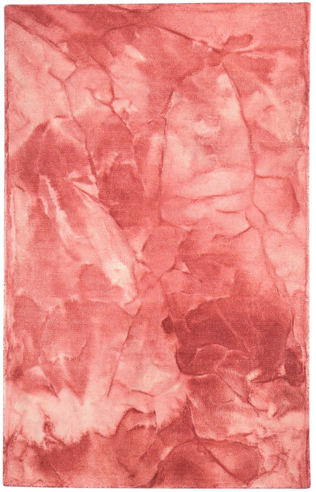 5' X 8' Rug Wool Red Modern Hand Tufted Shibori Tie Dye Room Size Carpet   7865173311637