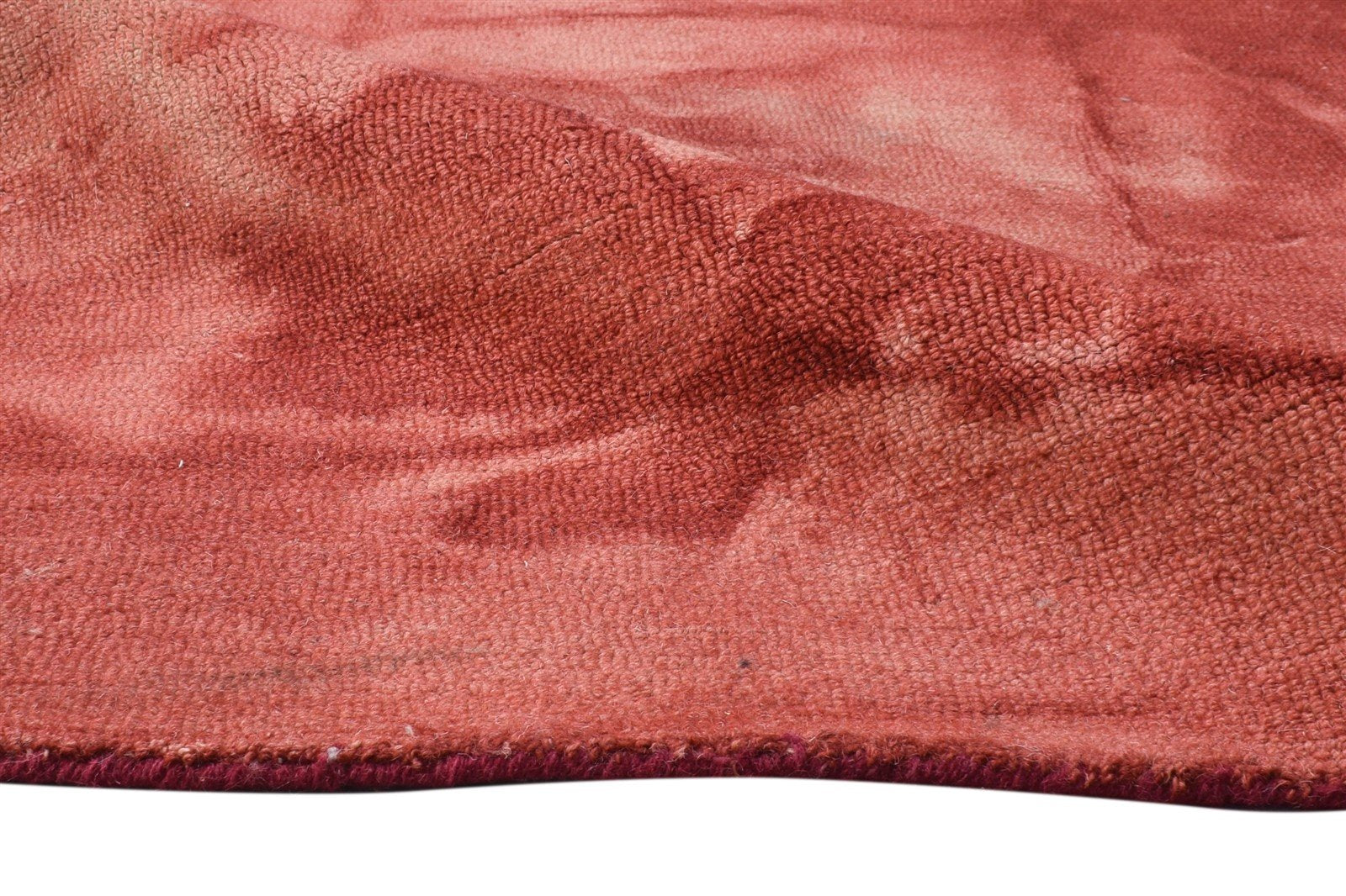 Audre 5' X 8' Rug Wool Red Modern Hand Tufted Shibori Tie Dye   7865173311637