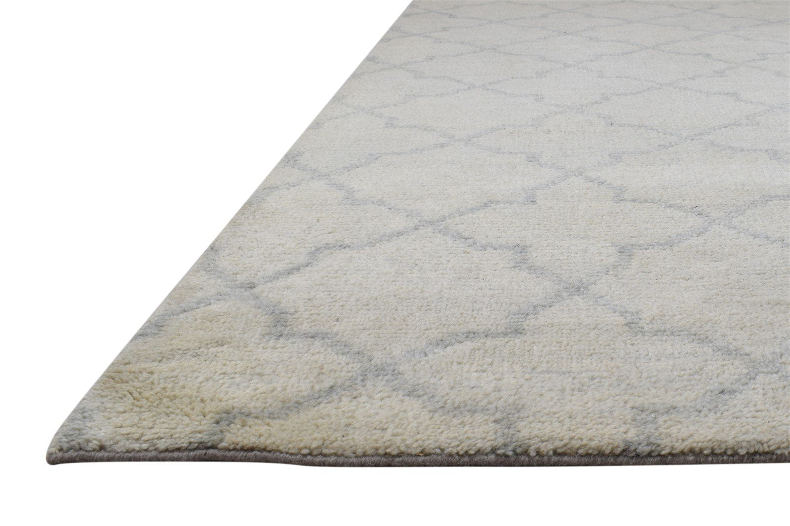 5' X 8' Rug Wool Sand Modern Hand Knotted Moroccan Trellis Room Size Carpet   7864511627413