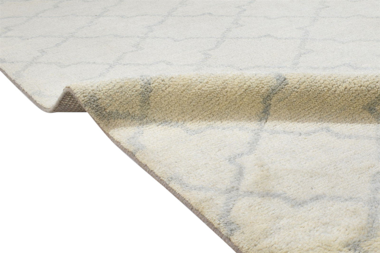 Aurelie 5' X 8' Rug Wool Sand Modern Hand Knotted Moroccan Trellis   7864511627413