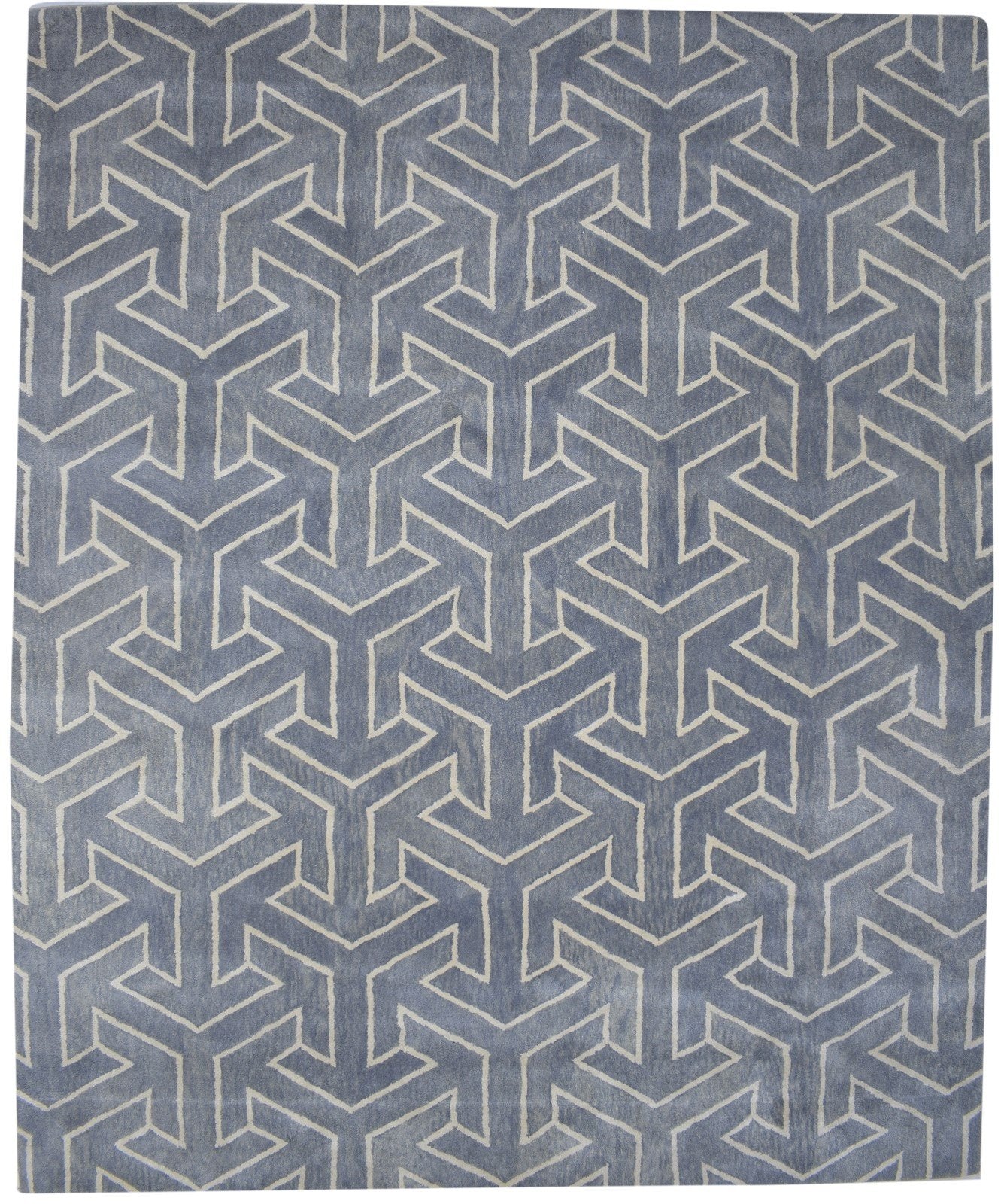 100% Wool Rug 8' X 10' Modern Hand Tufted Scandinavian Arrow Large Carpet 