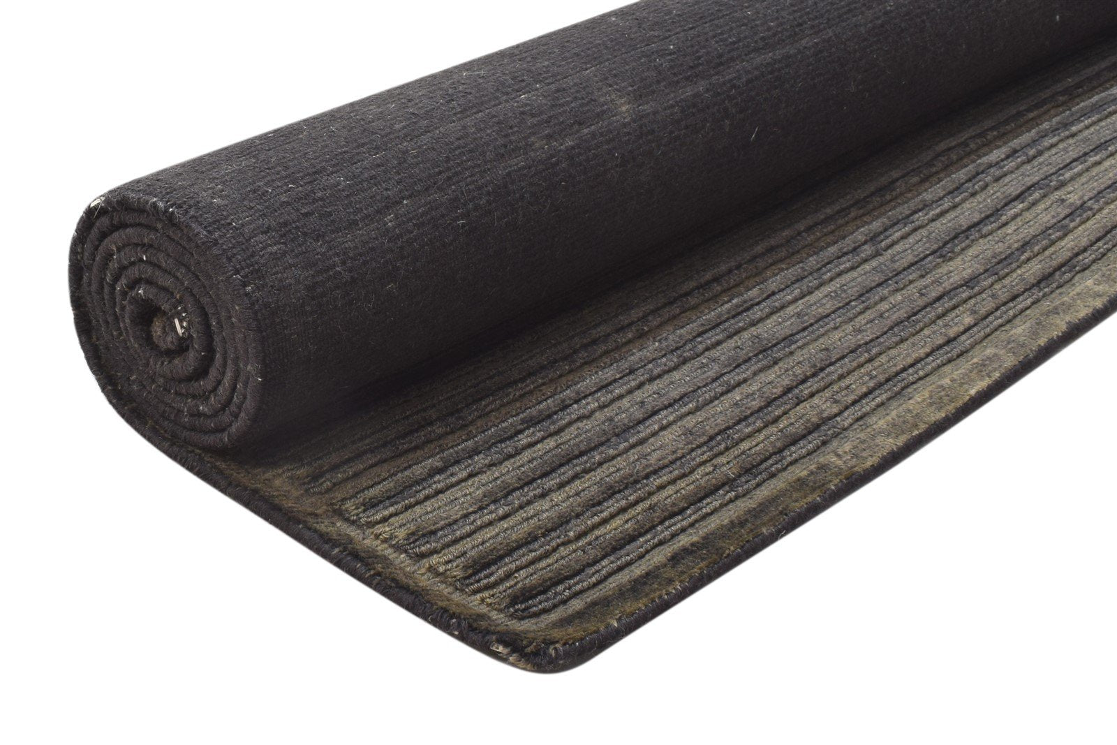 5' X 8' Rug Wool Brown Modern Hand Knotted Scandinavian Striped Room Size Carpet  Area Rug 