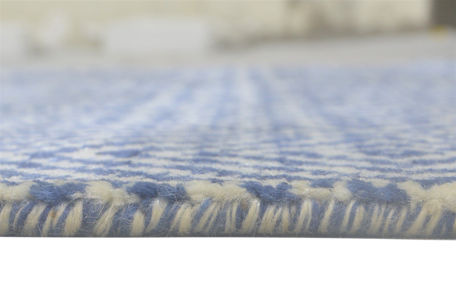 Grey Wool / Silk Rug 4X6 Modern Hand Woven Scandinavian Diamond Room Size  Area Rug 