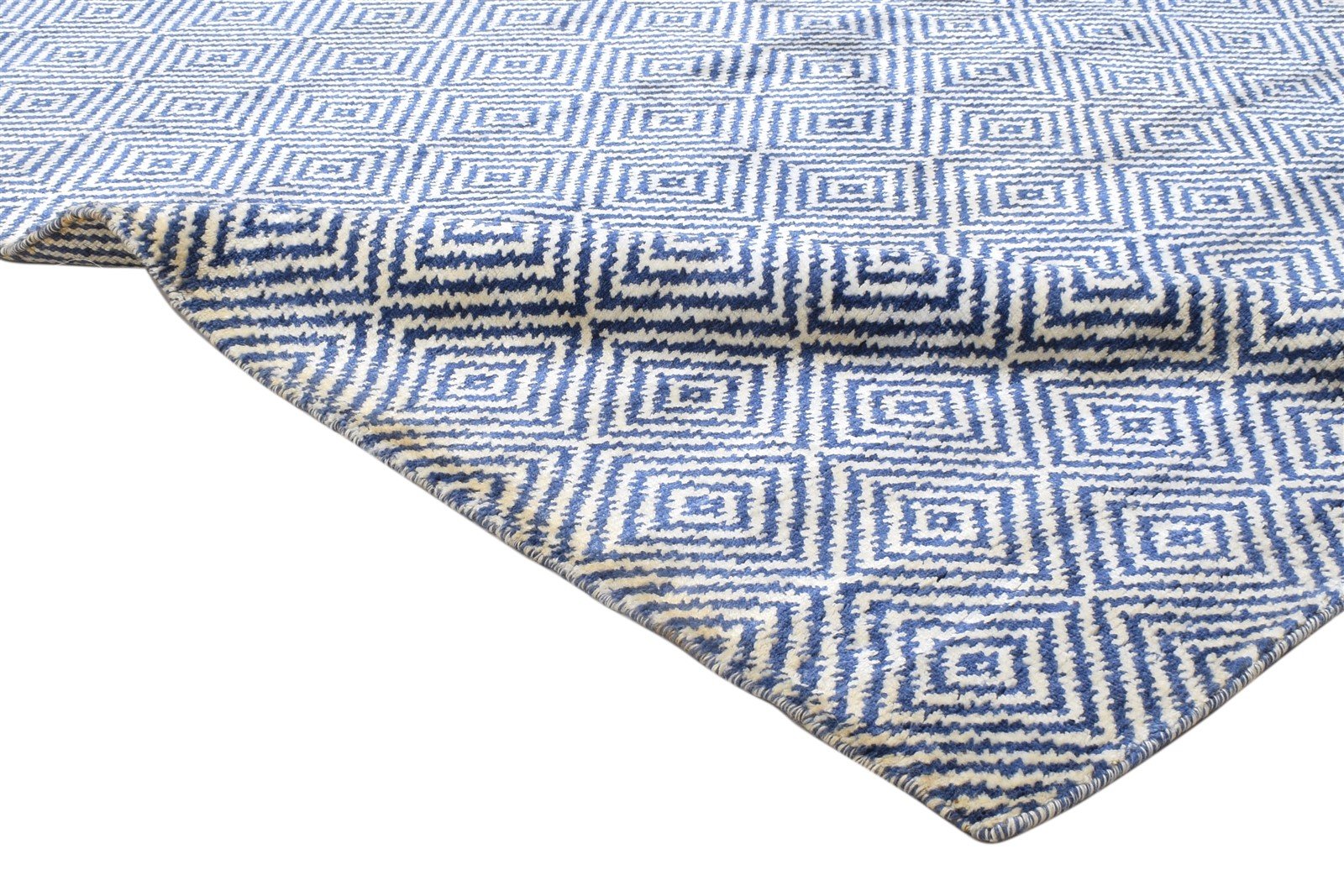 Grey Wool / Silk Rug 4X6 Modern Hand Woven Scandinavian Diamond Room Size  Area Rug 