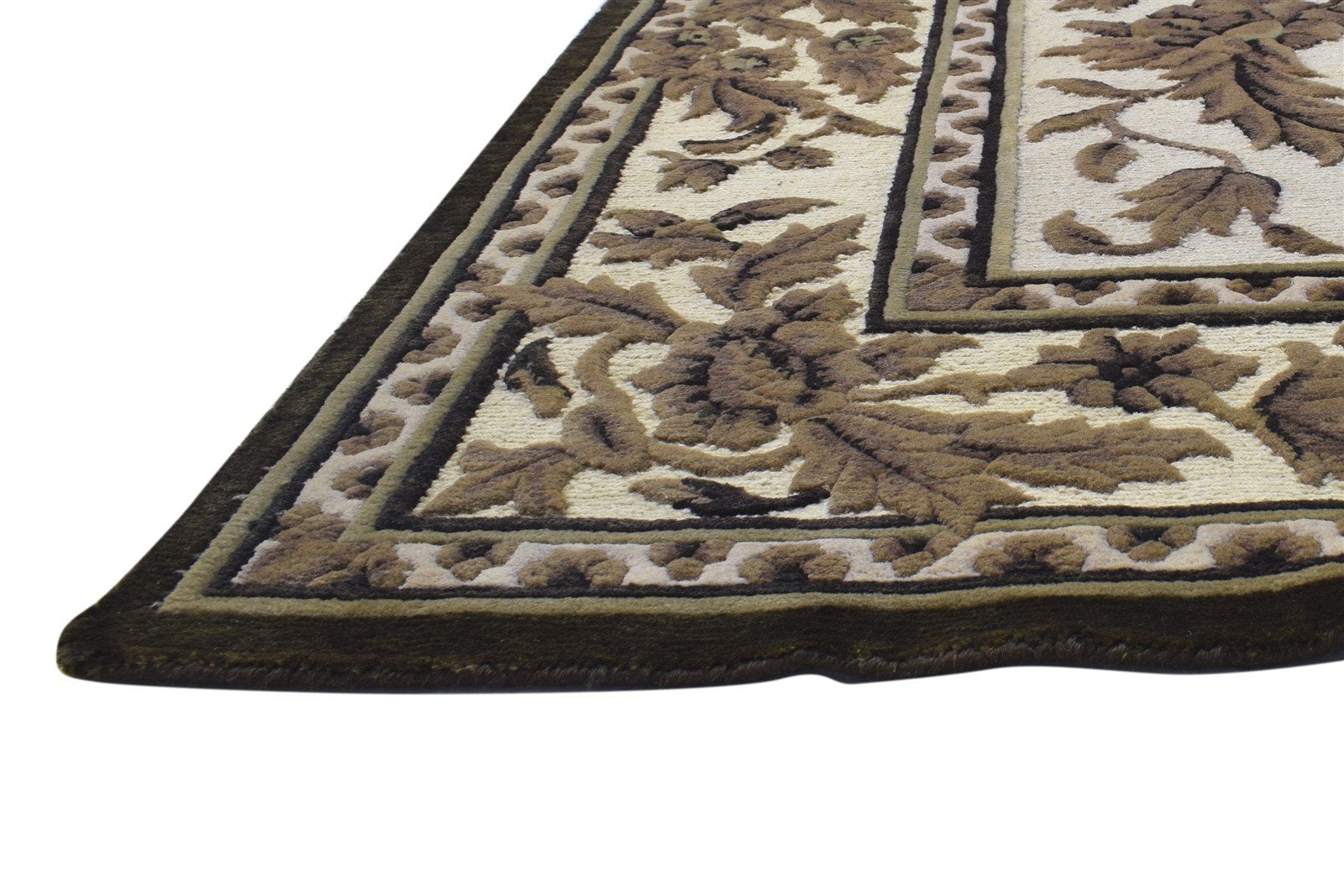 8' X 10' Rug Wool Brown Persian Hand Knotted Oushak Oriental Large Carpet 