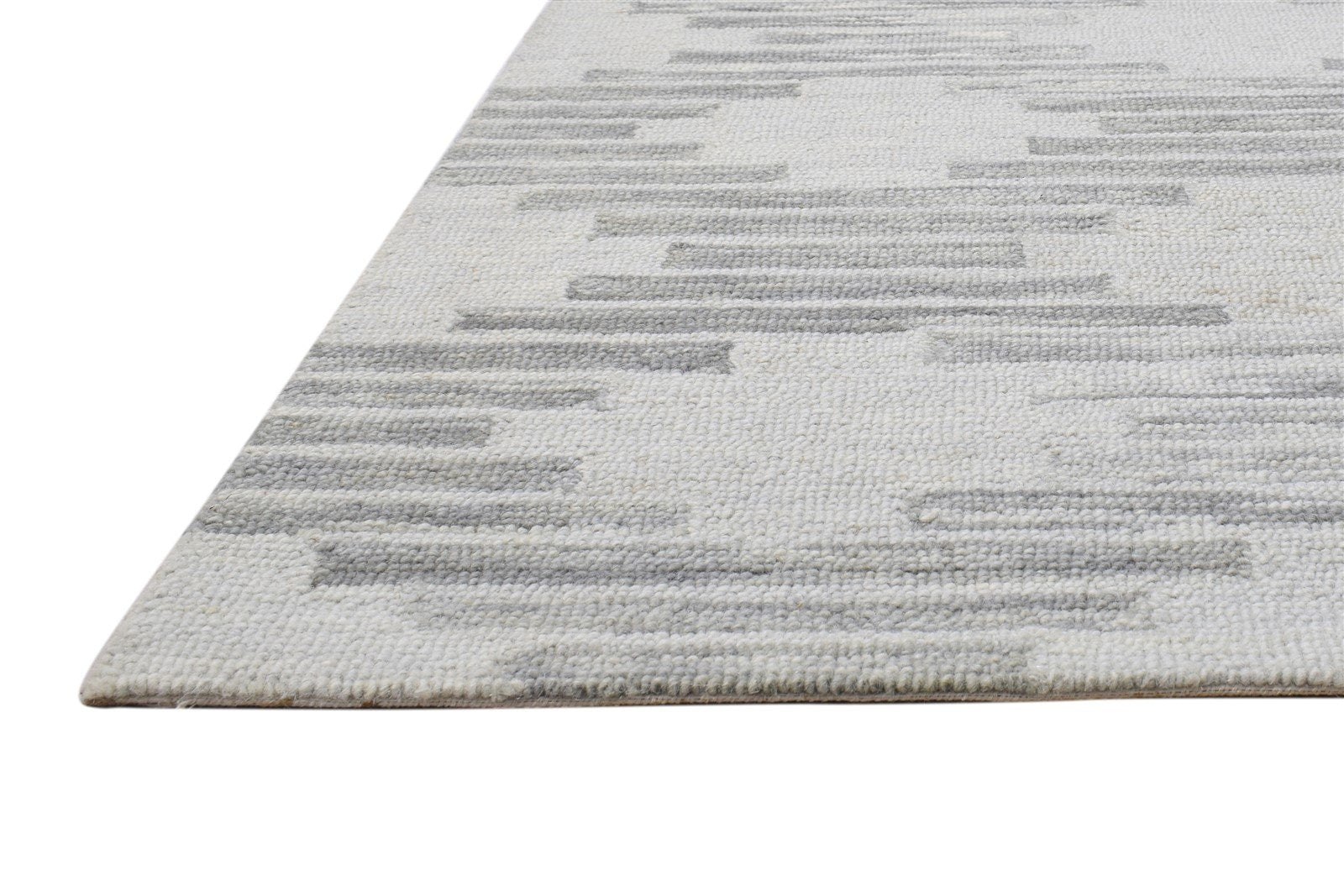 Hand Tufted Grey Wool Rug 5' X 8' Modern Scandinavian Diamond Room Size Carpet 