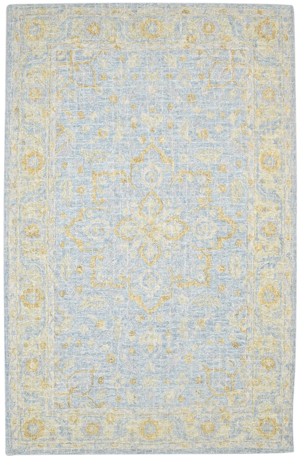 Wool Blue Rug 5' X 8' Persian Hand Tufted Oushak Oriental Room Size Carpet 