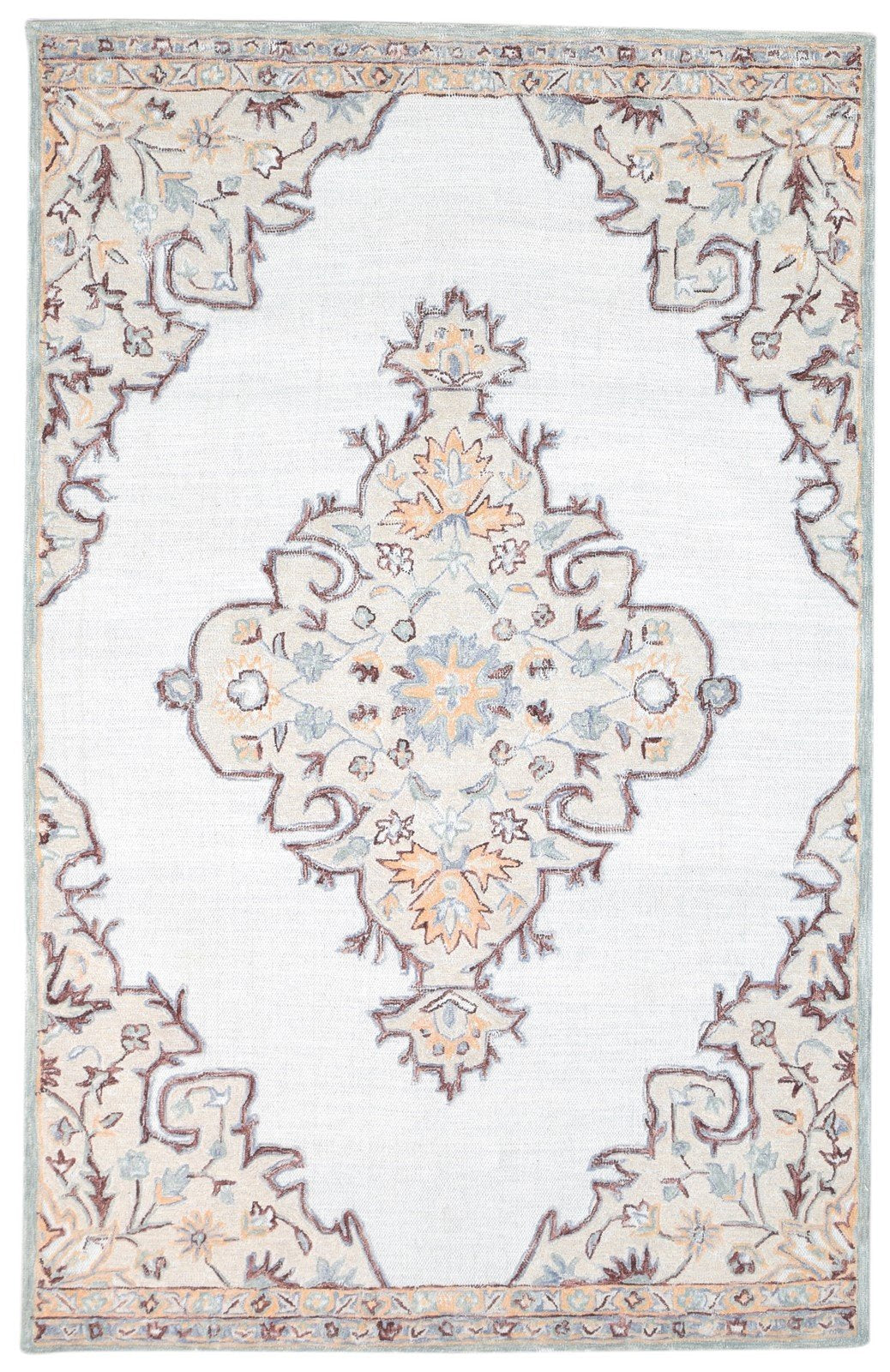 Wool Grey Rug 5' X 8' Persian Hand Tufted Aubusson Oriental Room Size Carpet 