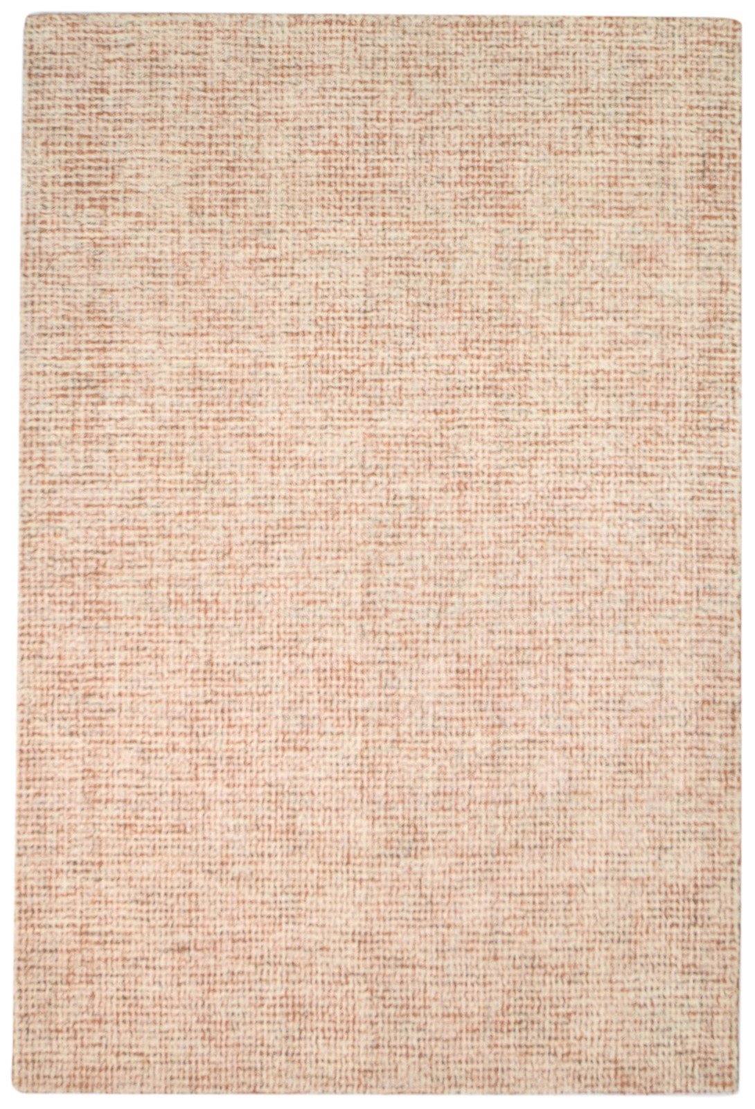 5' X 8' Rug Wool Rust Modern Hand Tufted Scandinavian Solid Room Size Carpet 