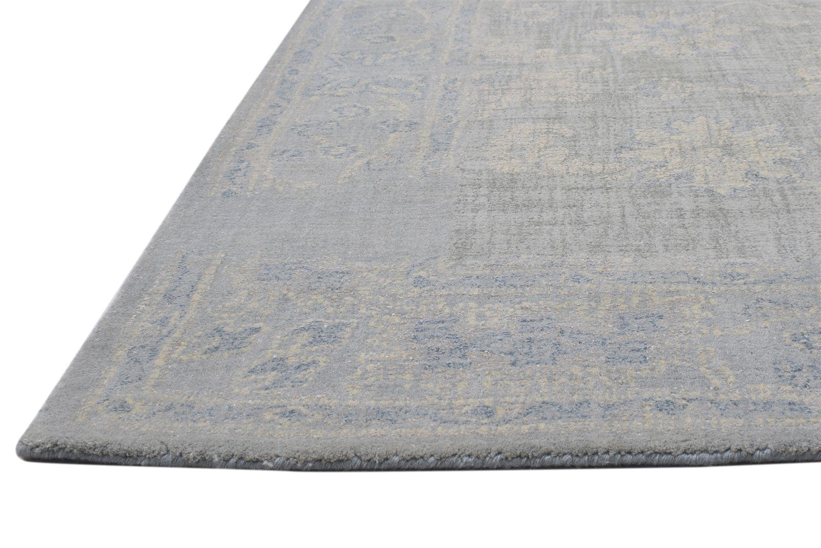 Beige Wool Rug 5' X 8' Erased Hand Tufted Oushak Oriental Room Size Carpet 