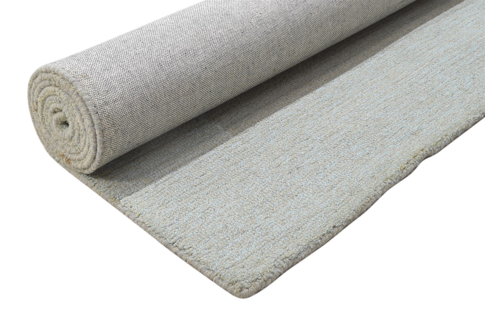 Hand Tufted Grey Wool Rug 5' X 8' Modern Scandinavian Bordered Room Size Carpet 