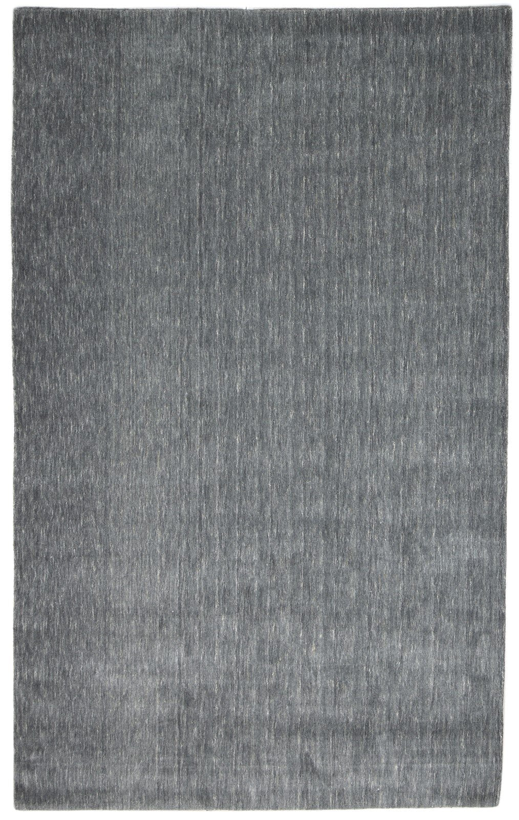 Hand Woven Grey Wool Rug 5' X 8' Modern Scandinavian Solid Room Size Carpet 