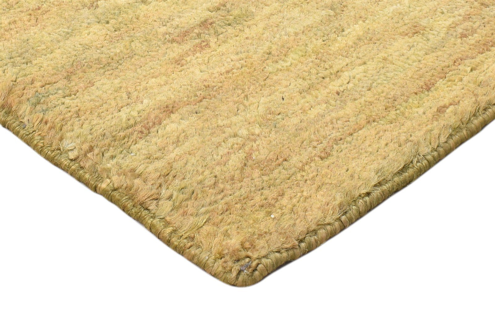 Hand Knotted Beige Jute Rug 2' X 3' Modern Scandinavian Solid Small Carpet 