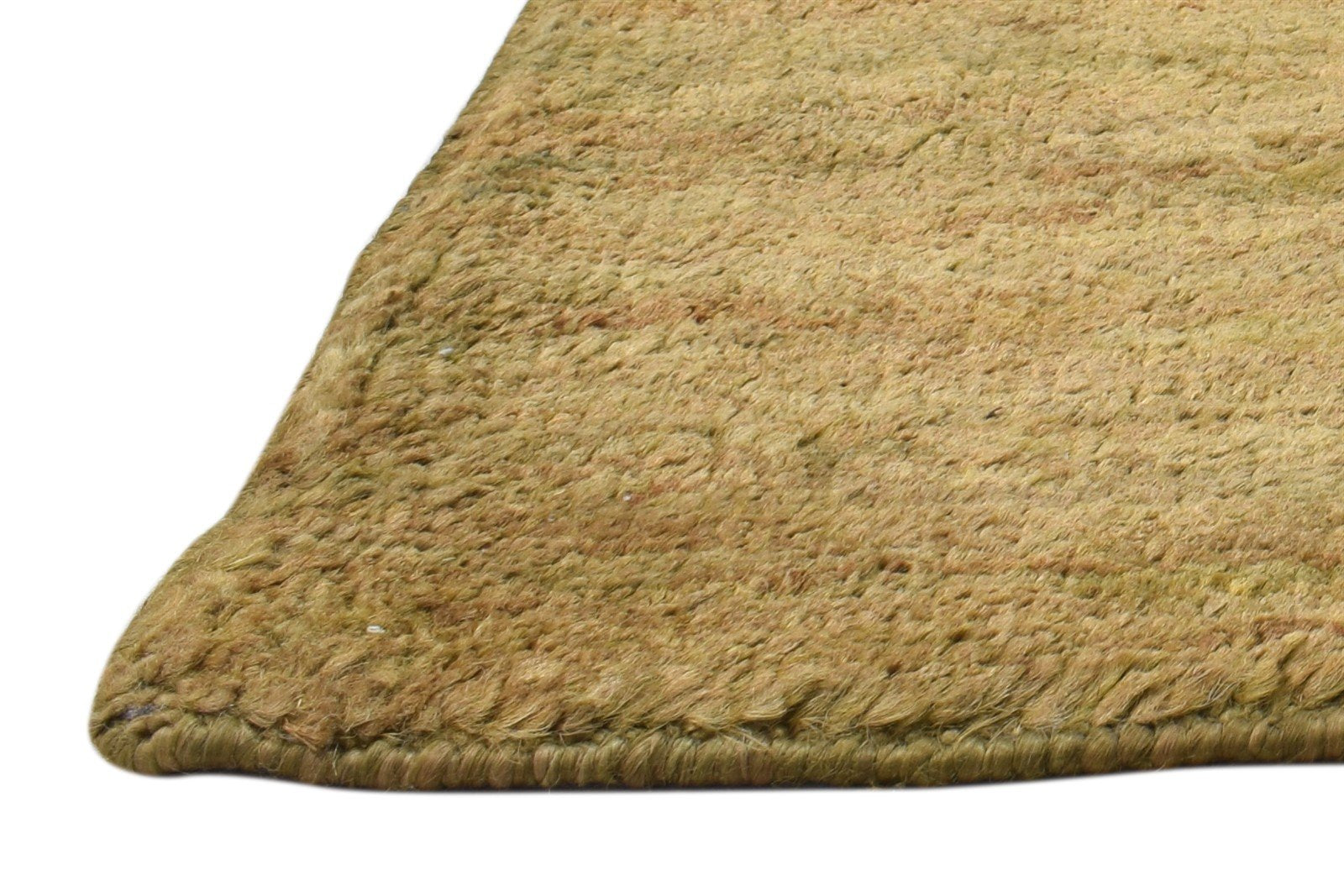 Hand Knotted Beige Jute Rug 2' X 3' Modern Scandinavian Solid Small Carpet 