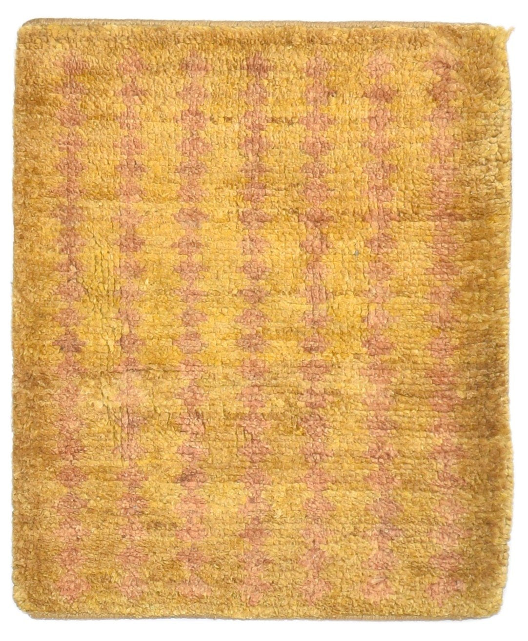 Gold Jute Rug 2' X 3' Modern Hand Knotted Scandinavian Striped Small Carpet 