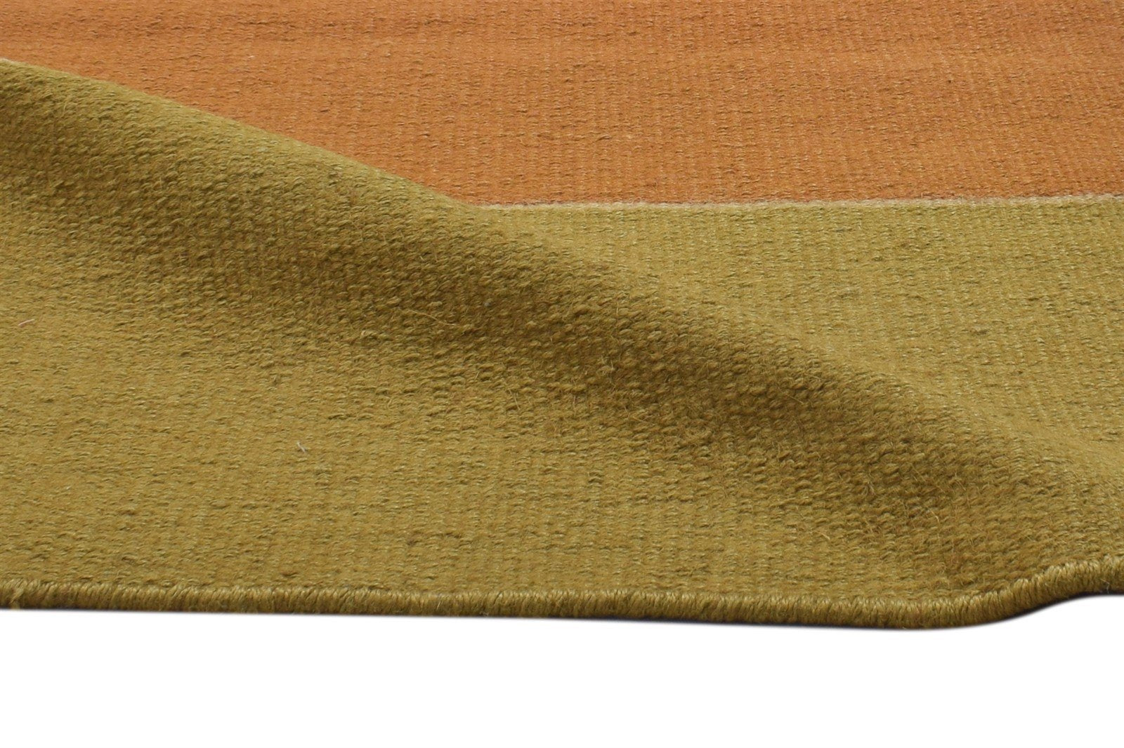 Jute Rust Rug 2' X 3' Modern Dhurrie Scandinavian Striped Small Carpet 