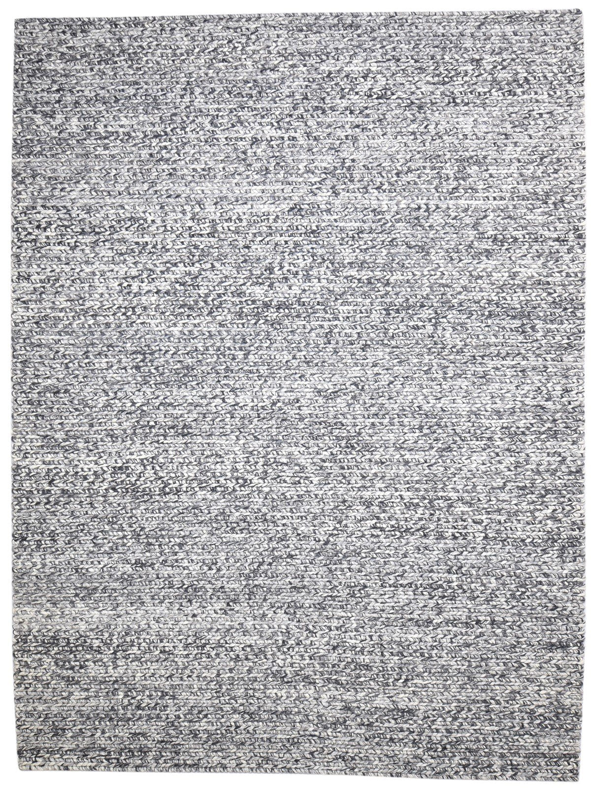 Wool Charcoal Rug 8' X 11' Modern Hand Woven Scandinavian Solid Large Carpet 