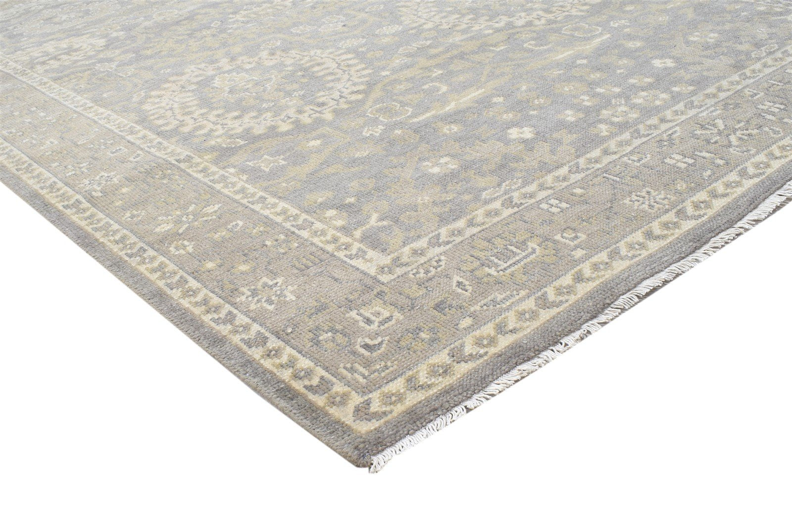 Wool Grey Rug 6' X 8' Persian Hand Knotted Oushak Oriental Room Size Carpet 