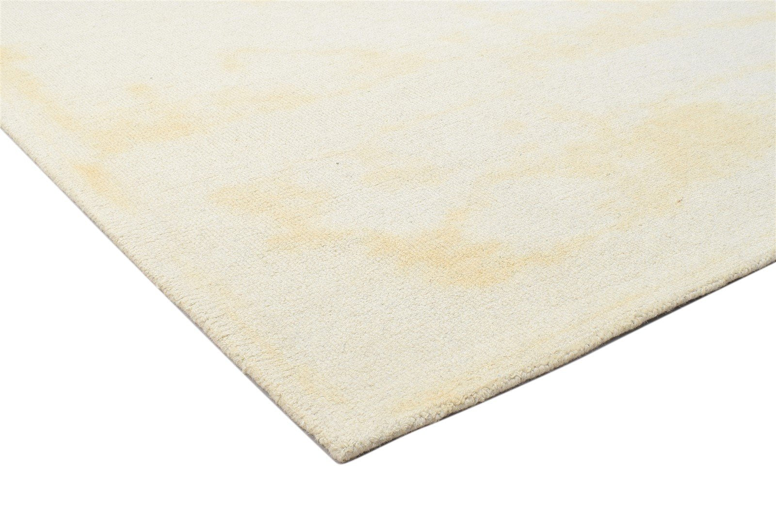 Cream Wool Rug 5' X 8' Modern Hand Tufted Scandinavian Solid Room Size Carpet 